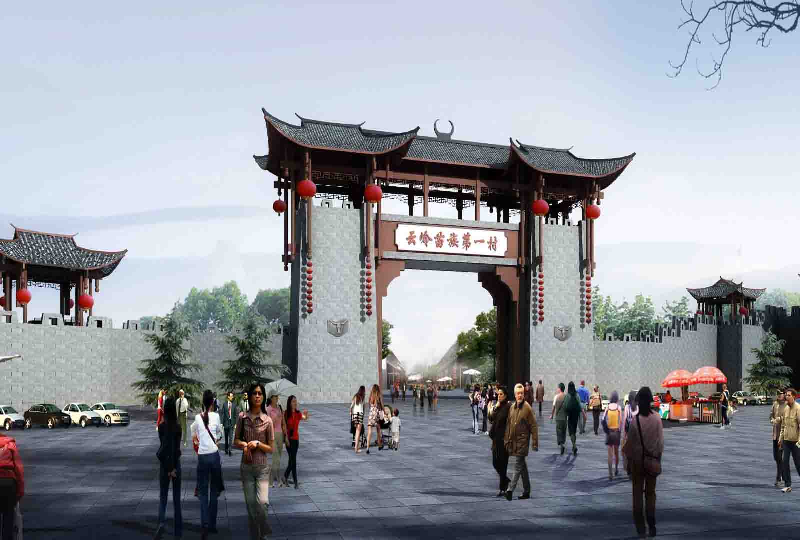 大门透视图